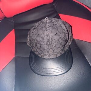 Coach Black Patterned Hat